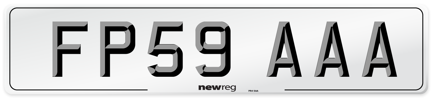 FP59 AAA Number Plate from New Reg